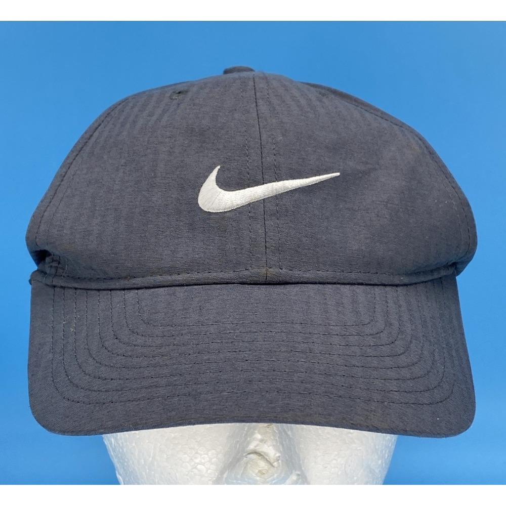 Nike Hat Cap Strap Back Mens One Size Gray Legacy91 Dri FIT Swoosh Athletic Logo
